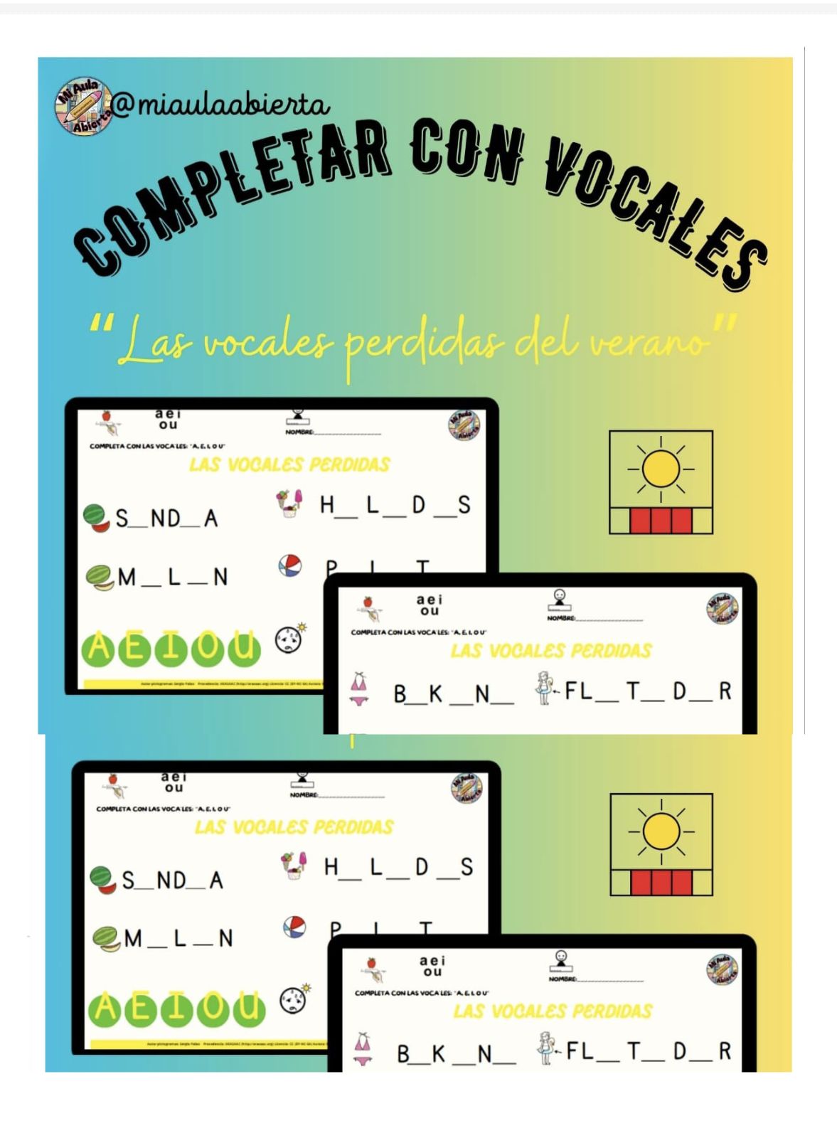 COMPLETA CON VOCALES