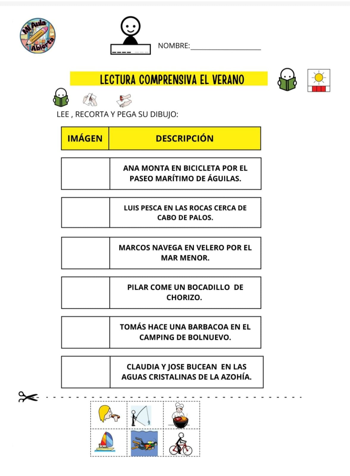 IDENTIFICA ORACION CON IMAGENES