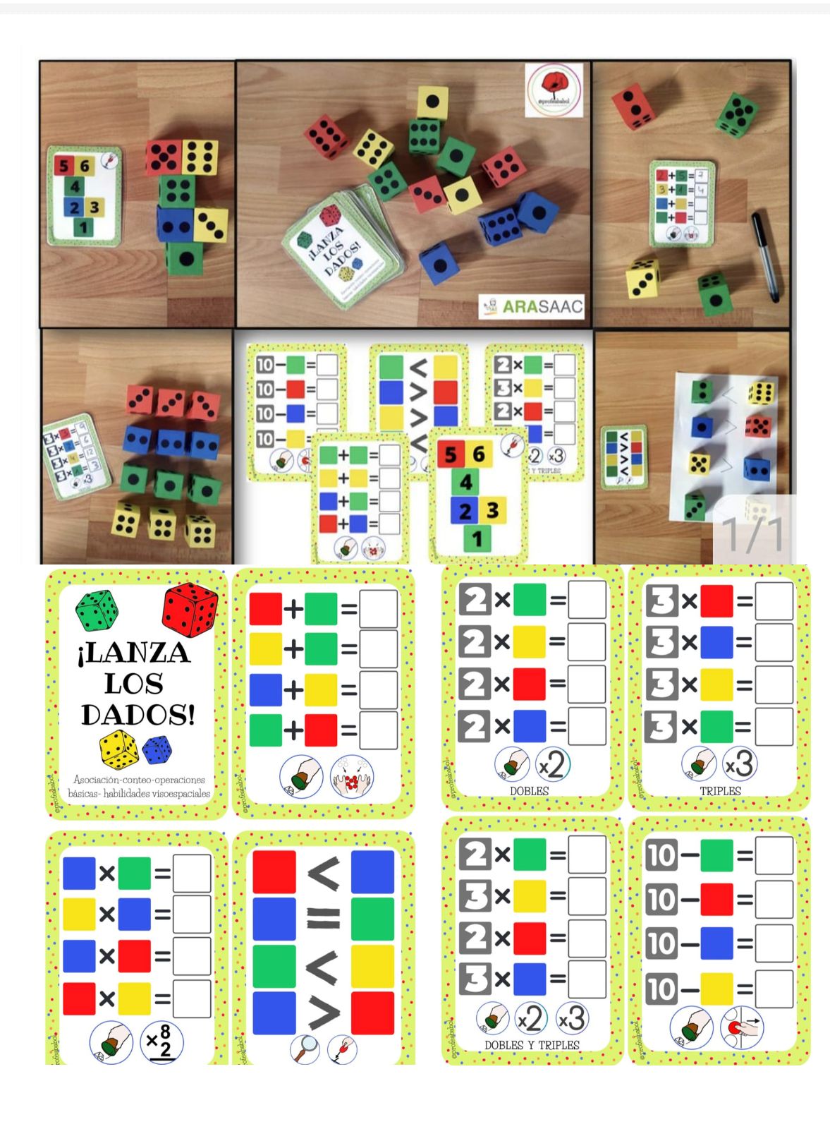 JUEGOS MATEMATICOS CON DADOS