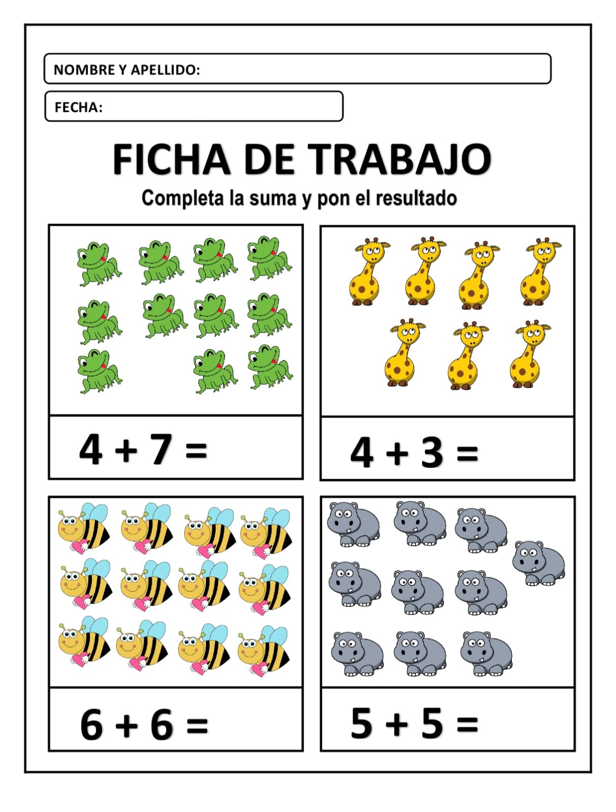 COMPLETA LA SUMA