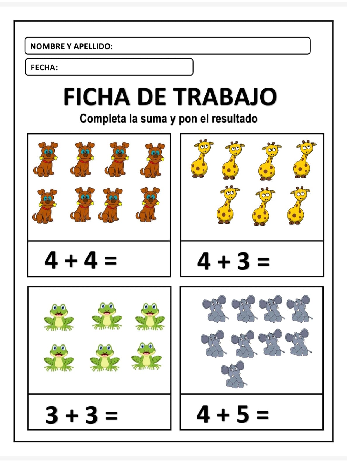 COMPLETA LA SUMA