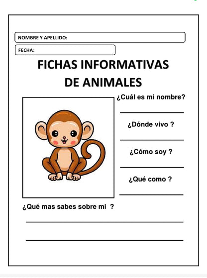 FICHAS INFORMATIVAS DE ANIMALES