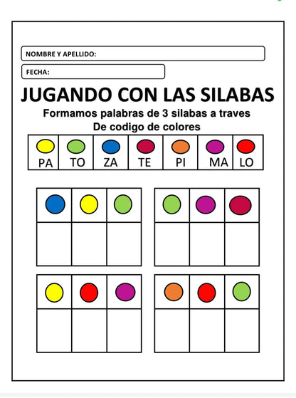 JUGANDO CON LAS SILABAS