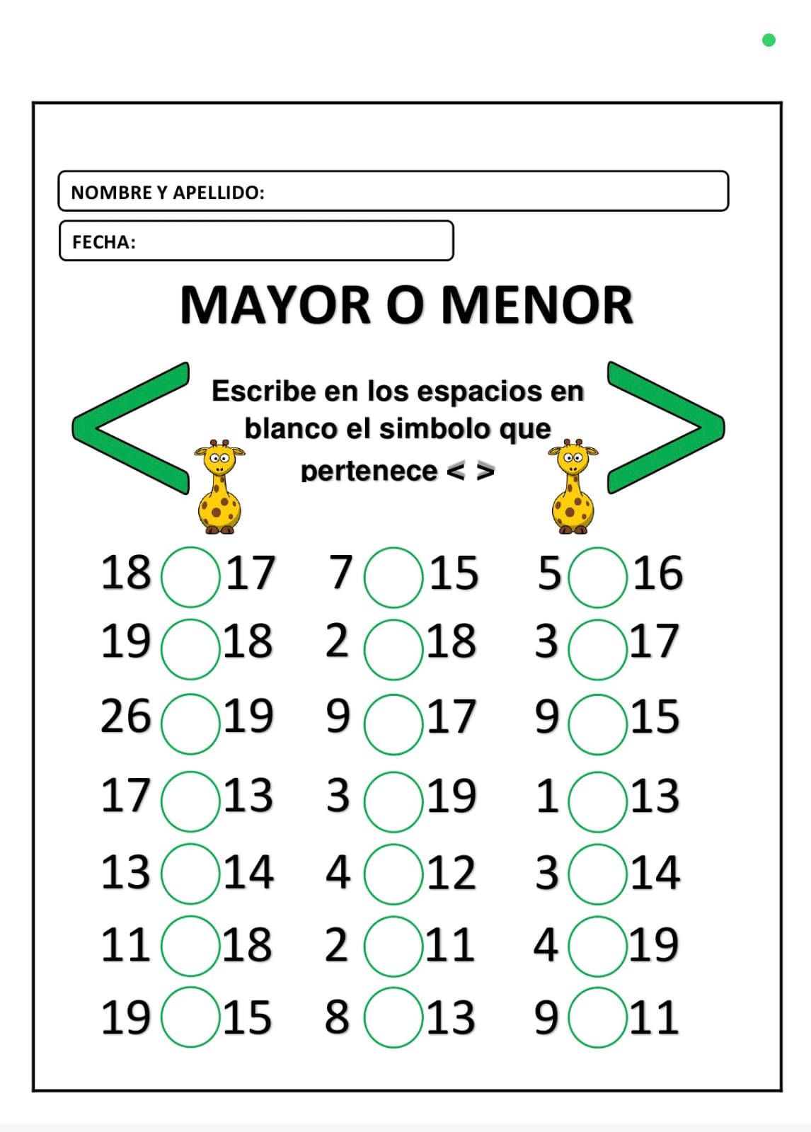 MAYOR O MENOR
