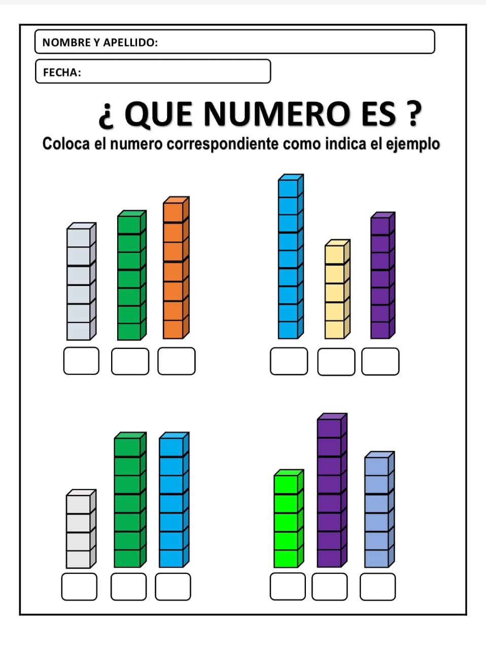¿QUE NUMERO ES ? CONTANDO CON CUBOS