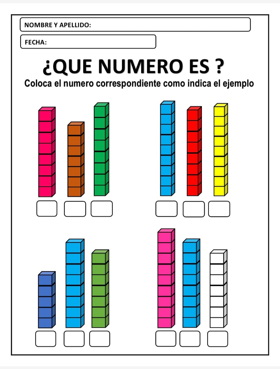 ¿QUE NUMERO ES ? CONTANDO CON CUBOS