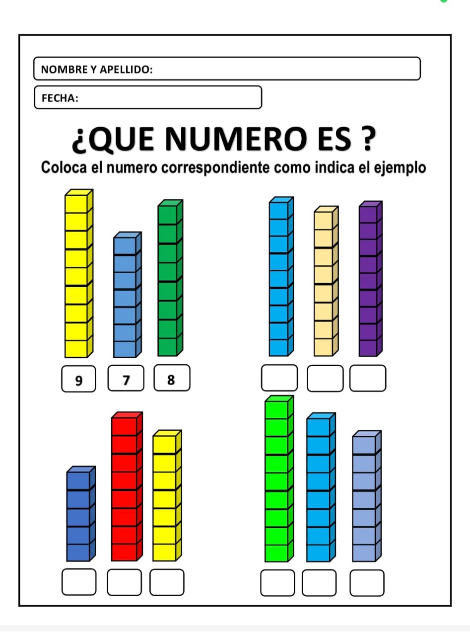 ¿QUE NUMERO ES ? CONTANDO CON CUBOS