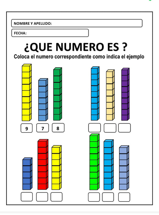 ¿QUE NUMERO ES ? CONTANDO CON CUBOS