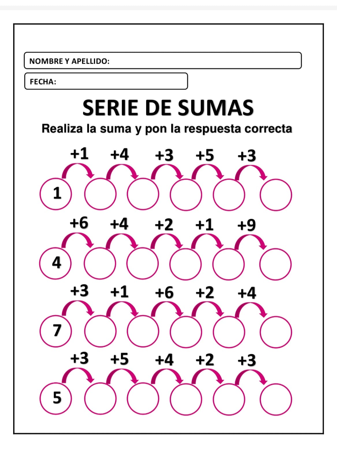 SERIE DE SUMAS