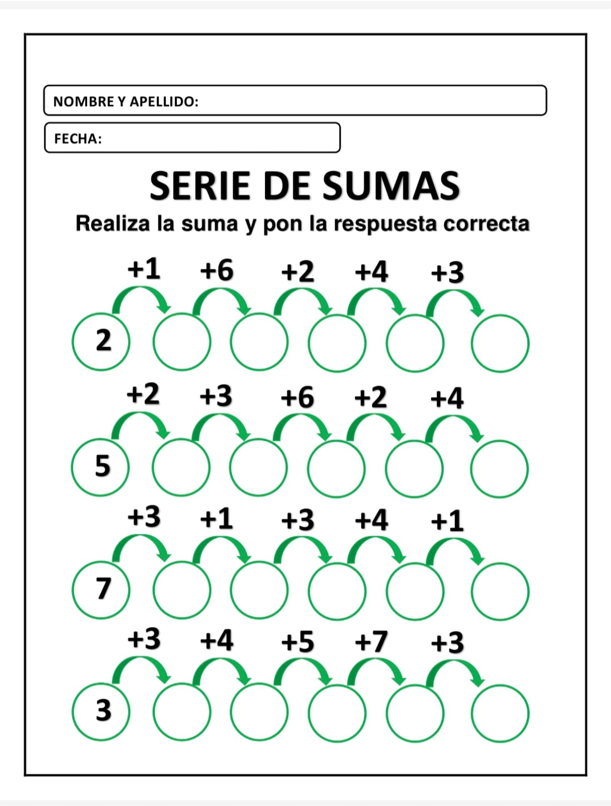 SERIE DE SUMAS