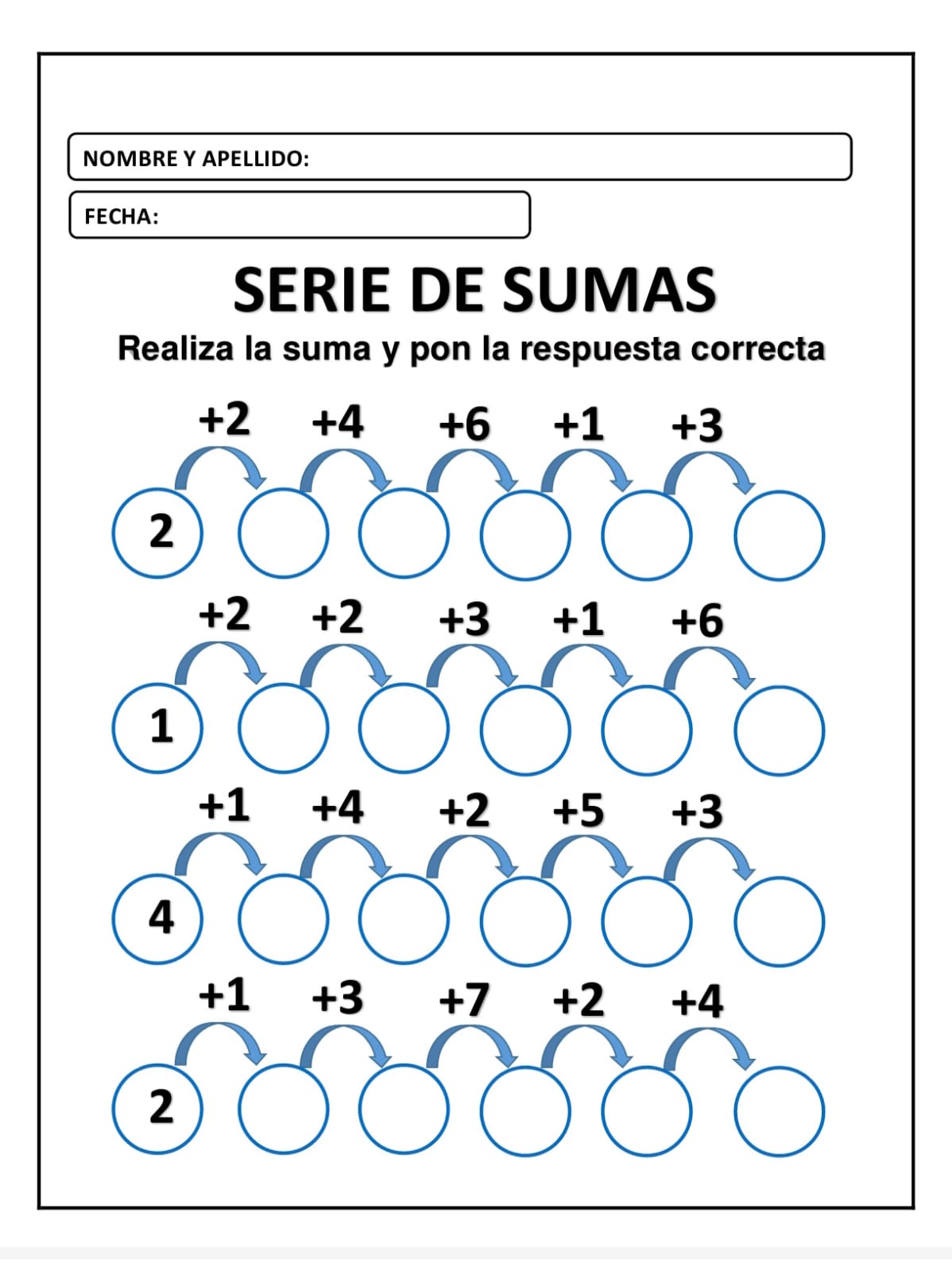 SERIE DE SUMAS