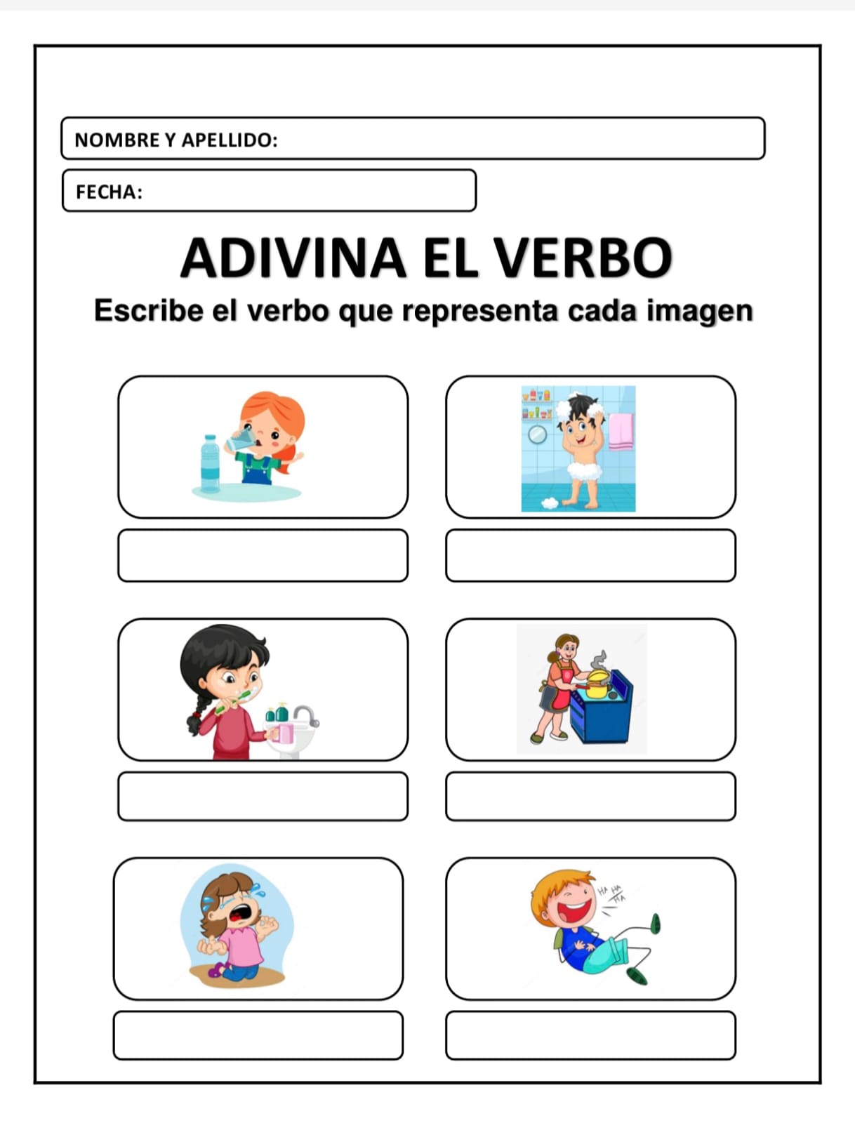 ADIVINA EL VERBO