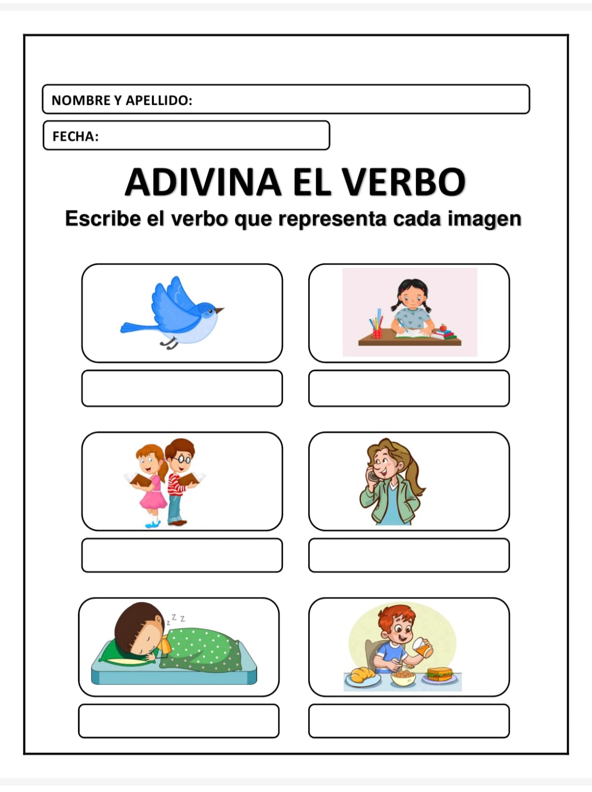 ADIVINA EL VERBO