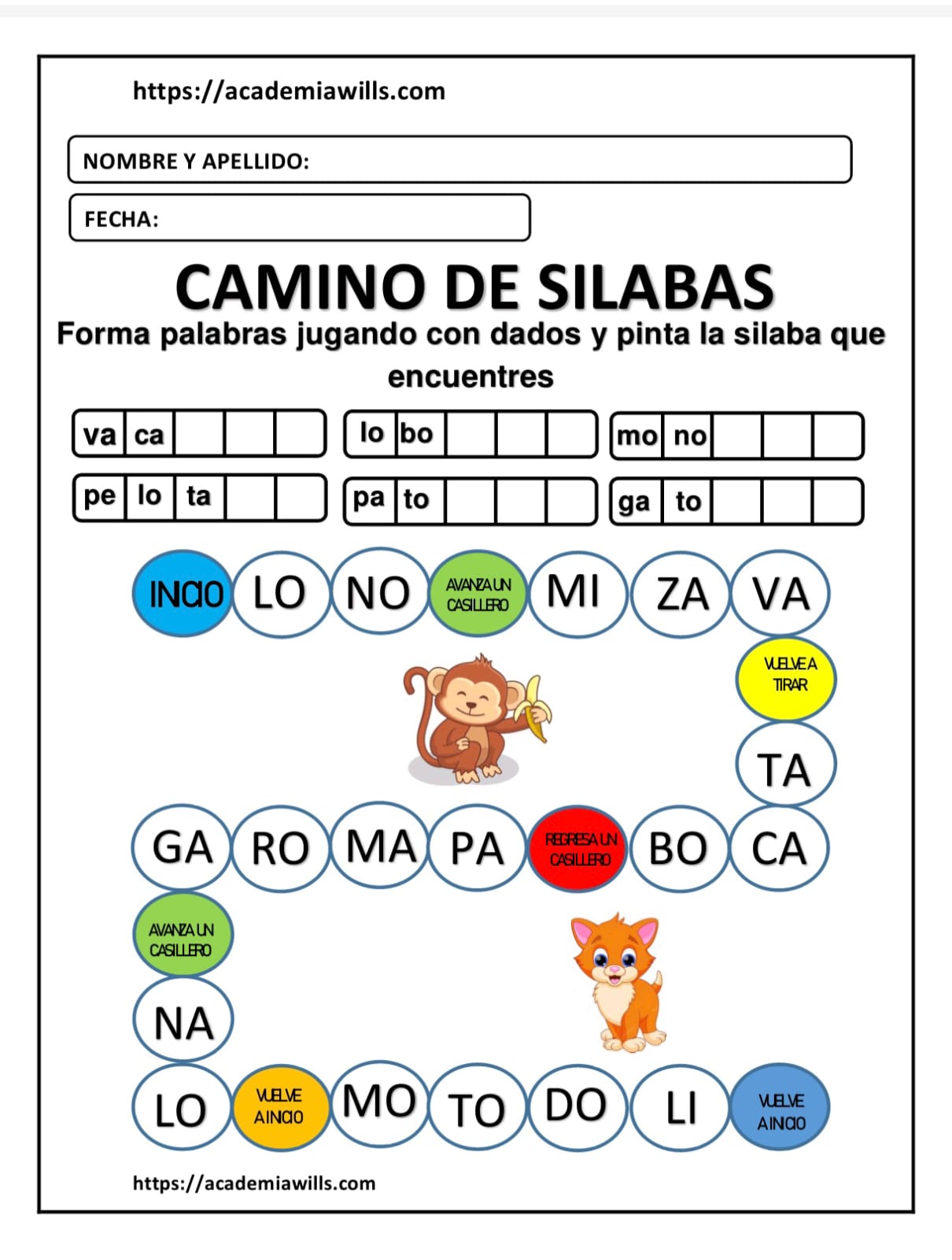 CAMINO DE SILABAS