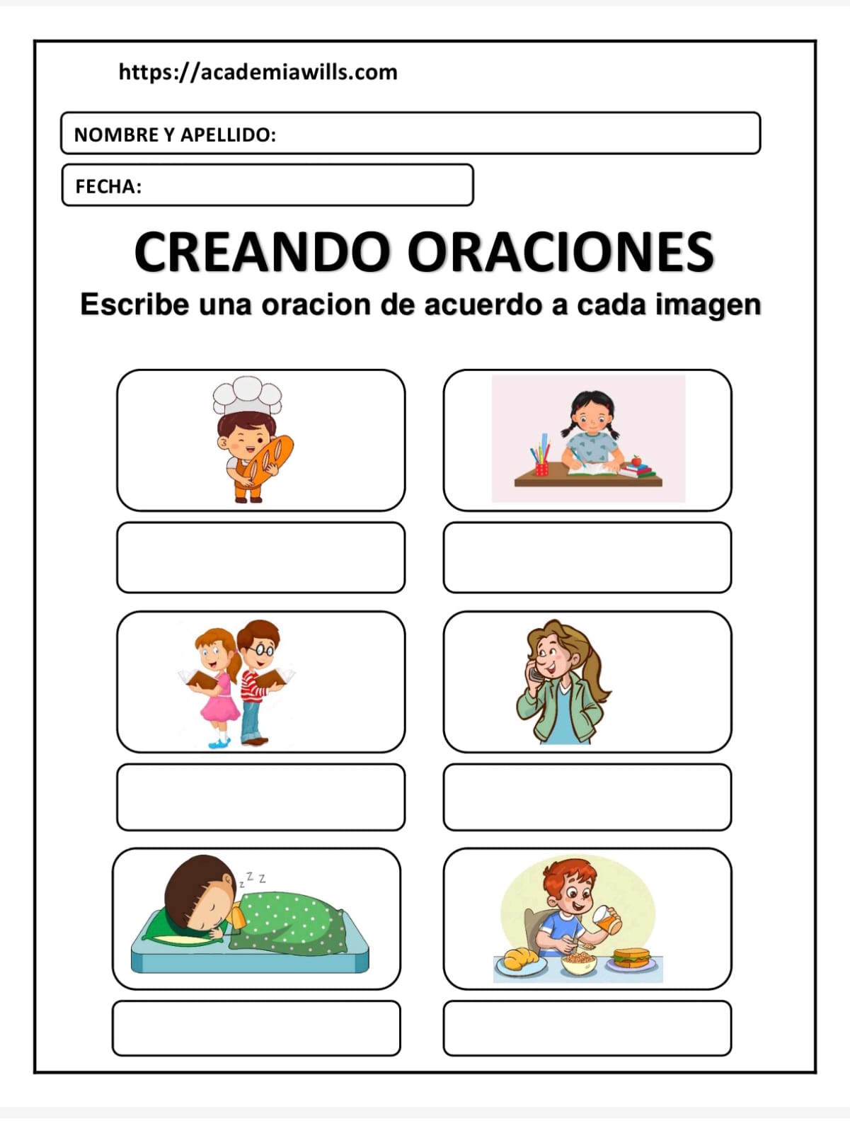CREANDO ORACIONES